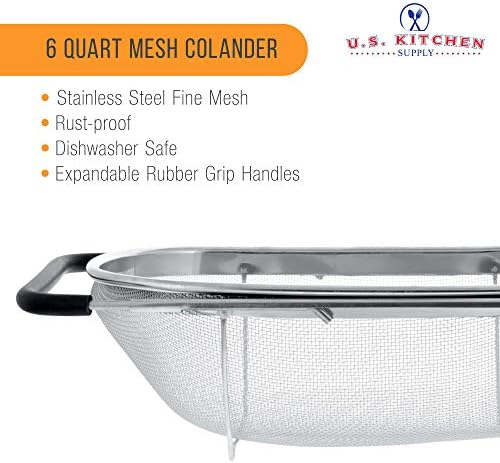 Precision-engineered over the sink stainless steel colander