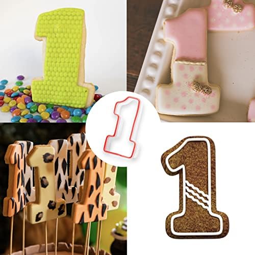 3-Piece Number One Cookie Cutters Set 5 4 3 Inch