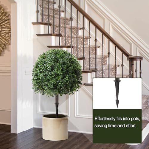 Fuasozy 24 Artificial Boxwood Topiary Balls Set of 2