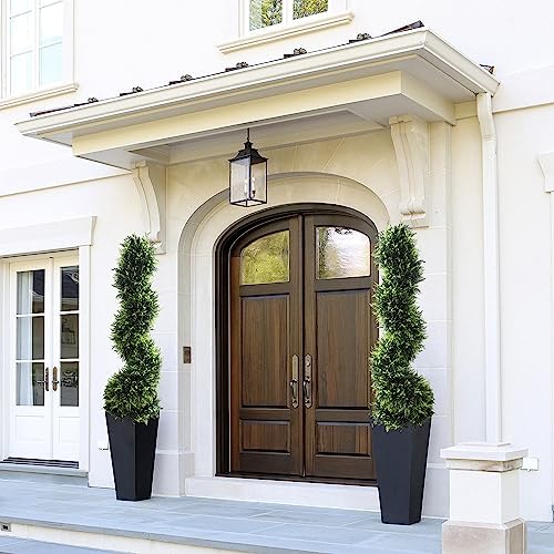 Stylish Spiral Boxwood Artificial Cedar Topiary