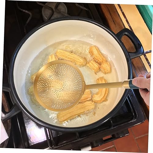 SHOWERORO Gold Plated Refined Stainless Steel Large Size Hot Pot Strainer