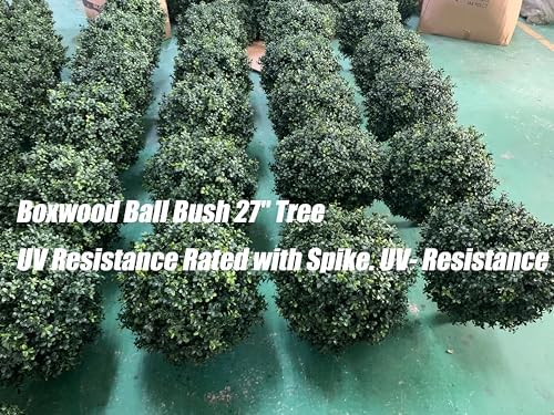 BLONYUVC 27 UV-Resistant Boxwood Bush with 8 Spike for Planting