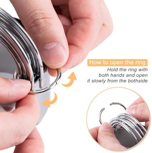 Husfunov 5-Piece Stainless Steel Round Cookie Cutters with Engraved Arched Handles