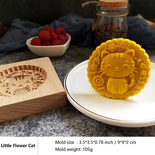 Adorable Wooden Cat Teacup Bear Cookie Mold