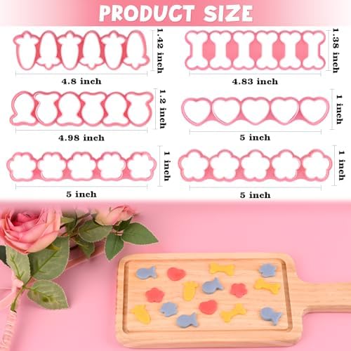 HUAKENER Mini Cookie Cutters Set of 6