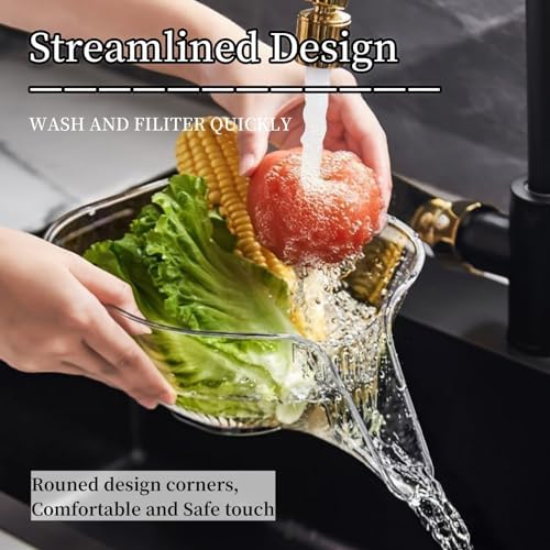 Streamline Design Multifunctional Drain Basket with Spout