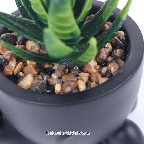 Tearom 4-Pack Fake Succulents with Human Pots Perfect for Office Home