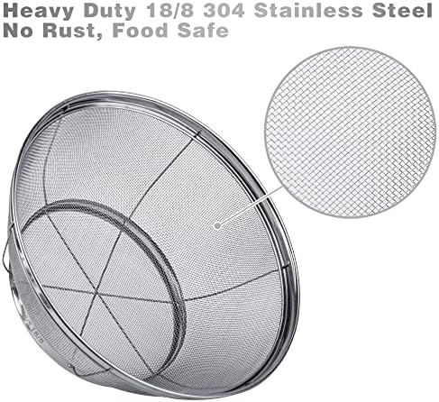 Sturdy 188 Kitchen Strainers for 543 Quarts by Tiawudi