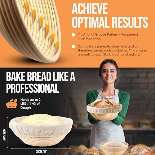 Sourdough Proofing Basket Set - Perfect for Baking