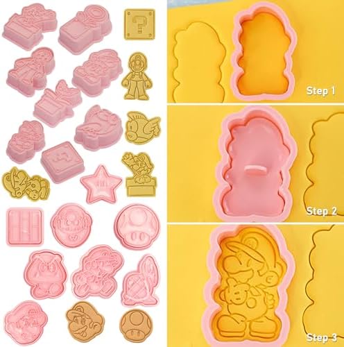 16-Piece Cartoon Cookie Cutters
