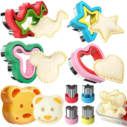 rotsaerakSandwich Cutter Sealer Set of 5 with Cutesy Animal Various shapes