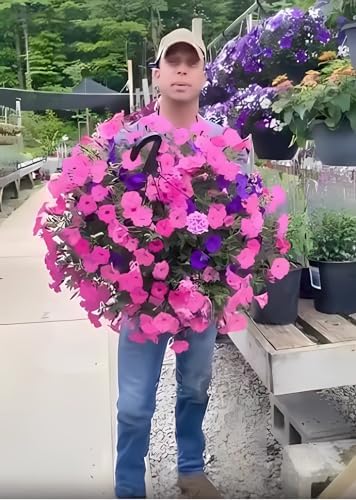 CrusJia Realistic Artificial Morning Glories Outdoor Hanging Plants