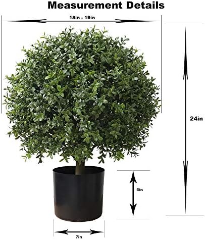 ALL SEASON GREEN 2 Pack Artificial Topiaries Boxwood Trees