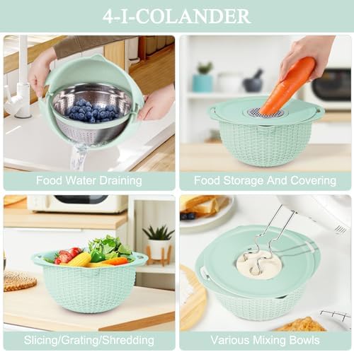 4-in-1 Colander Set for Kitchen Unique Design Durable Safe