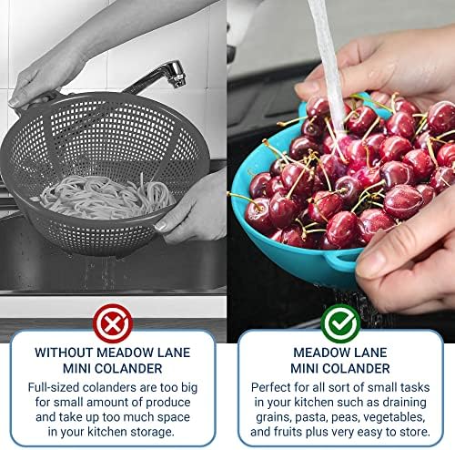 Meadow Lane 6-inch Colander BPA-Free Dishwasher Safe Light Blue