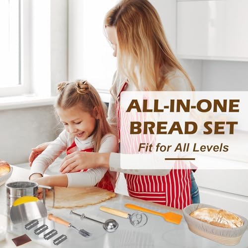 Neddie Banneton Bread Proofing Baskets Set