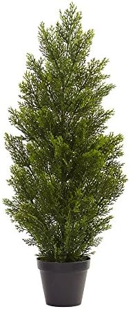 Nearly Natural 3ft IndoorOutdoor Mini Cedar Pine Tree Sturdy Durable