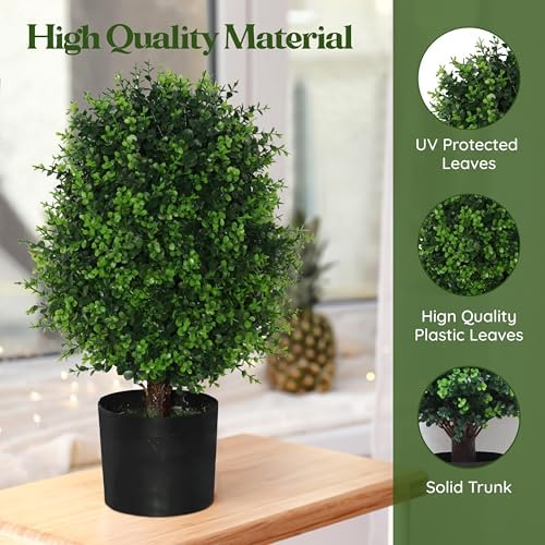 Artificial Topiaries Cedar Tree Realistic Faux Topiary