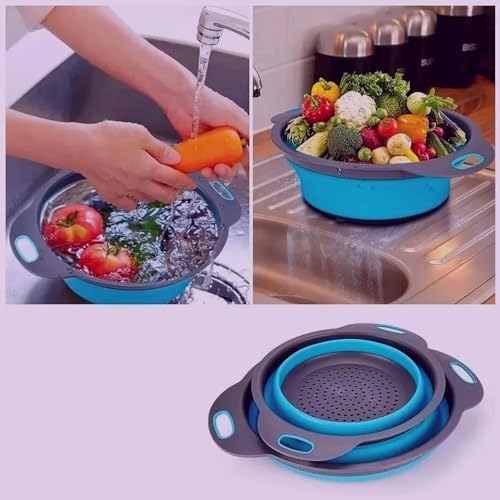 Killers Blue Collapsible Kitchen Colander