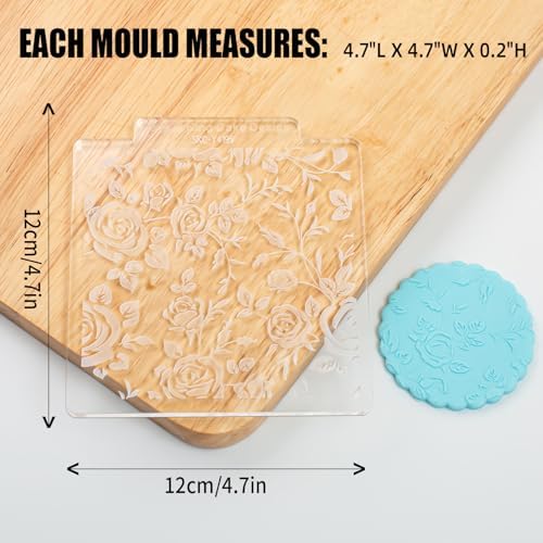 Gxminia Retro Floral embossing Set for Cookies Baking Accessories
