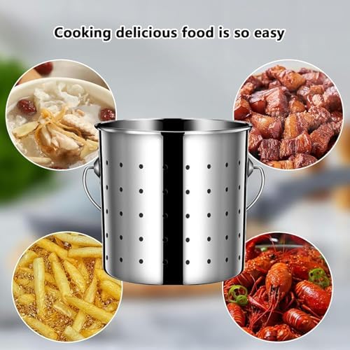 Premium 304 Stainless Steel Leaky Bucket For Crawfish Boil and More