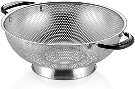 188 Stainless Steel Colander BPA-Free Heat Resistant Effortlessly Easy Grip