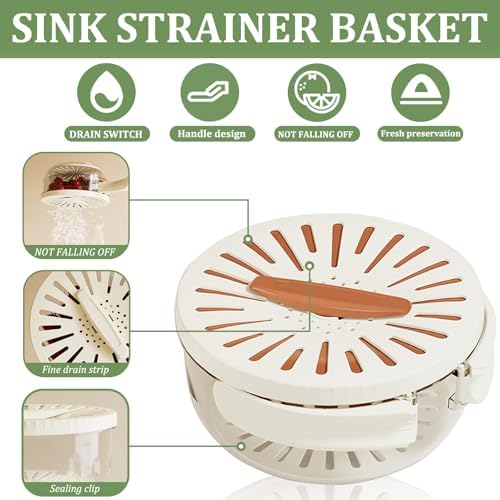 Fengshouian 2-in-1 Fruit Drainer Preserve Basket