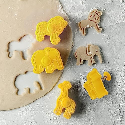 4 Piece Animal Cookie Cutters Zoo Animals Perfect for Baking Attempts