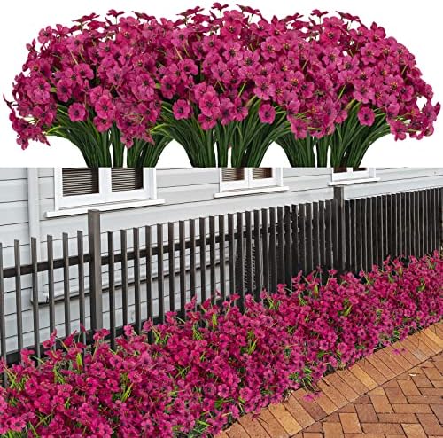 Realistic Artificial Outdoor Flowers Rose Red