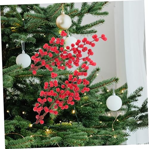6pcs Xmas Artificial Berry Stem