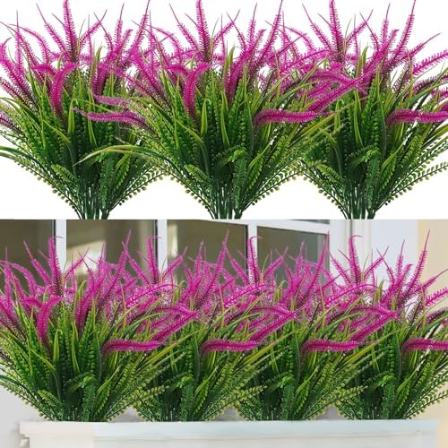 Stunning Faux Greenery 6 Bundles for Home Garden
