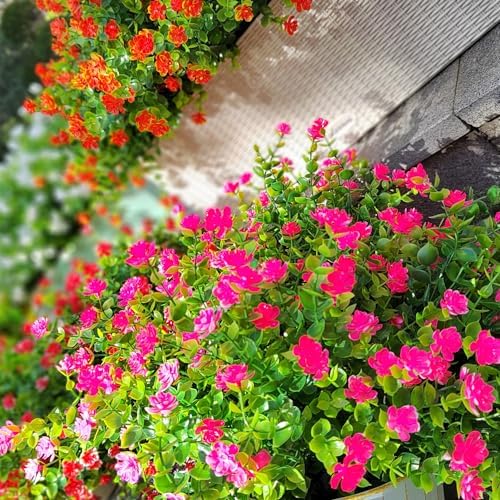 12-Bundle Realistic Artificial Flowers for Outdoor Use