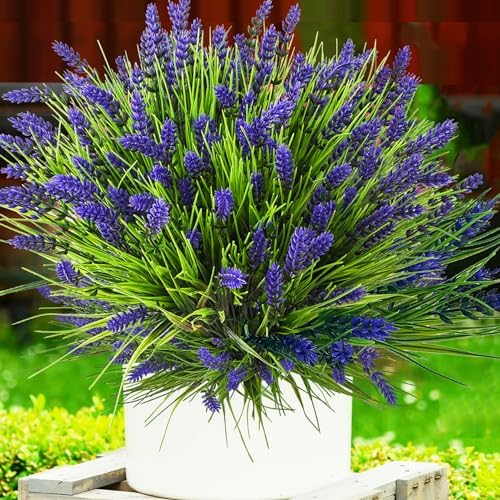 22-Piece Artificial Plants Fake Flowers Outdoors UV-Resistant