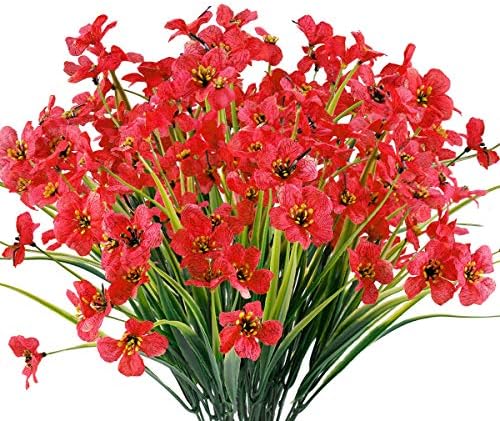 Elevate Your Porch Decor with Deep Red Faux Flowers