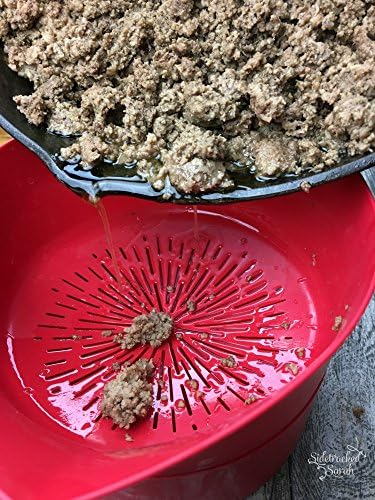 Easy Greasy Colander Set Reduces Grease Fats for Healthier Cooking
