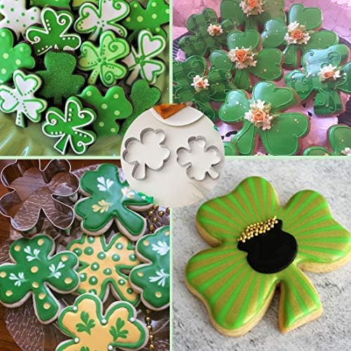 Fostudork Shamrock Cookie Cutters Set 6 Pieces