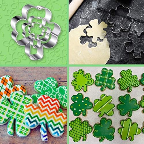 Fostudork Shamrock Cookie Cutters Set 6 Pieces