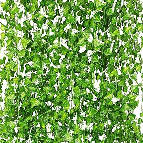 CQURE 24-Pack 168ft Artificial Ivy Fake Vines