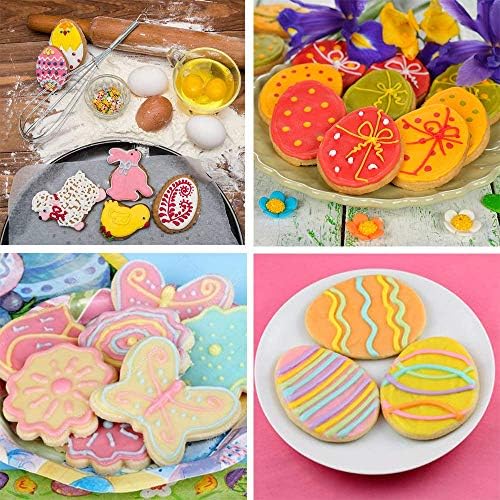 Stainless Steel Easter Cookie Cutters 5 Piece Set Perfect for Baking Crafting