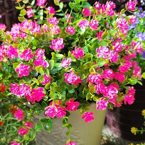 12-Bundle Realistic Artificial Flowers for Outdoor Use