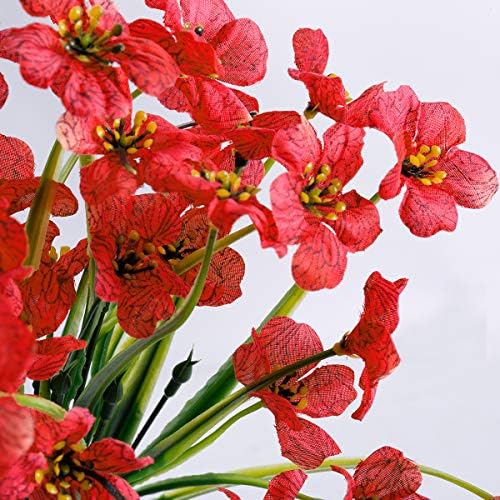 Elevate Your Porch Decor with Deep Red Faux Flowers