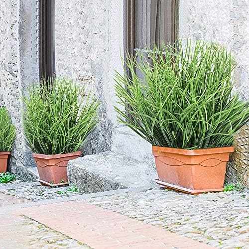 8 Fake Grass Artificial Bush Faux Grass Plants Fake Bushes