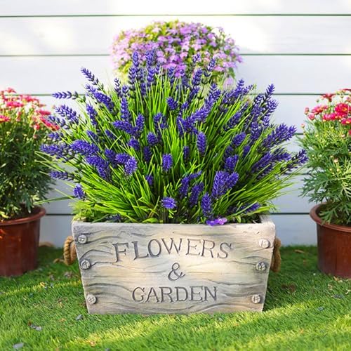 22-Piece Artificial Plants Fake Flowers Outdoors UV-Resistant