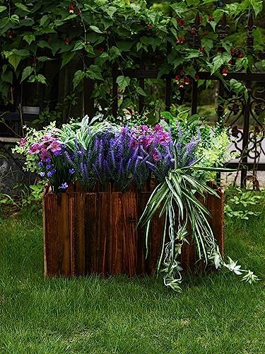 Vibrant 19 Bunches Fake Plants Outdoor