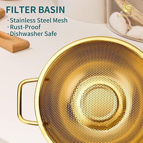 Sturdy 3 Quart Stainless Steel Colander with Handles