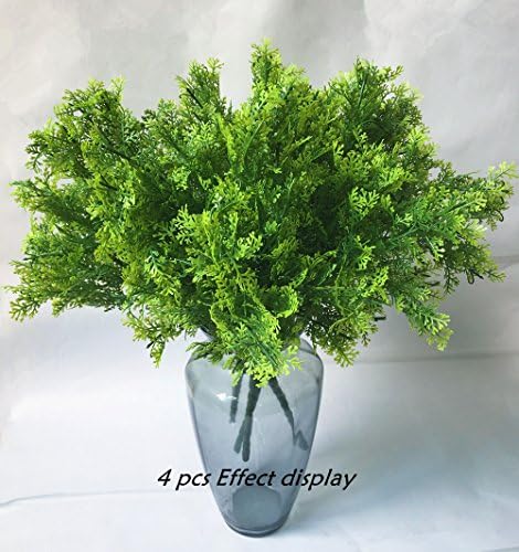 4 x Realistic Plastic Shrubs for Home Garden