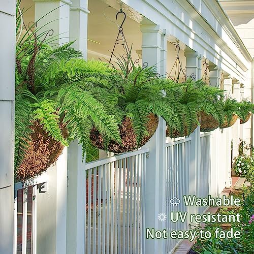Vivid Fake Boston Fern Plants 2-Pack