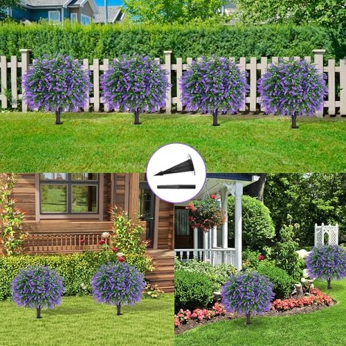 Elegant Boxwood Topiary with Lavender for Your porch or garden