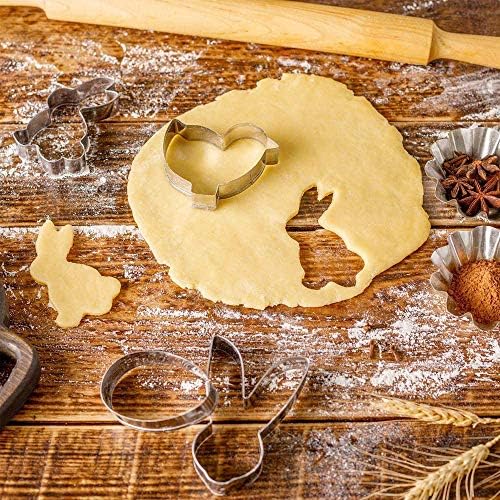 Stainless Steel Easter Cookie Cutters 5 Piece Set Perfect for Baking Crafting