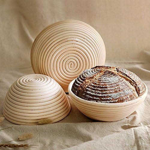 Sourdough Proofing Basket Set Natural Rattan Handmade